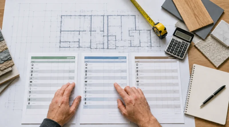 How to Compare Contractor Estimates Without Comparing the Wrong Things