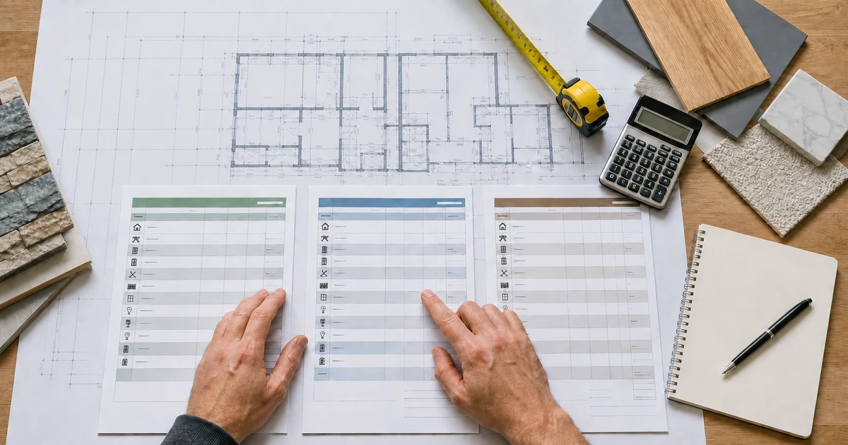 How to Compare Contractor Estimates Without Comparing the Wrong Things