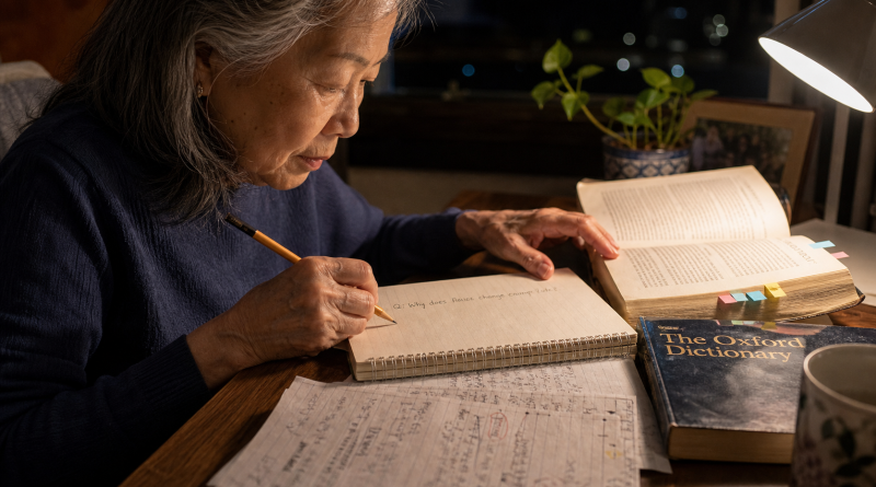 A reader writes one guiding question while studying a difficult passage and earlier notes