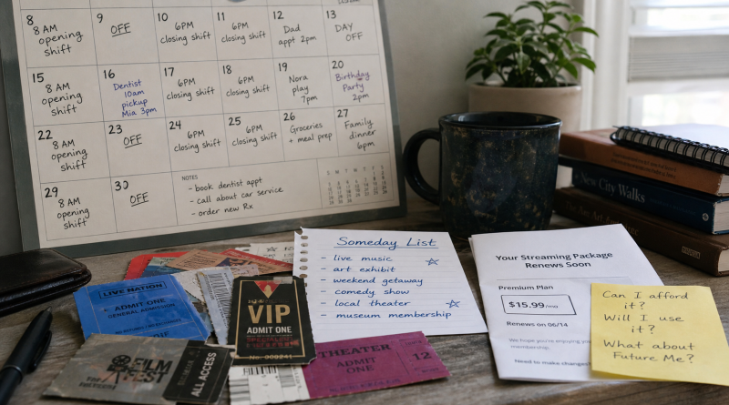A crowded calendar, unused tickets, and a renewal notice reveal whether an entertainment package fits real life