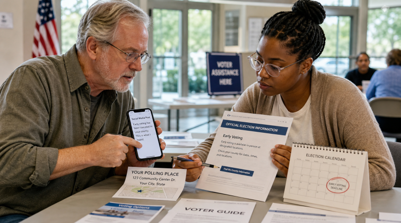 Voter compares a social media claim with official election information