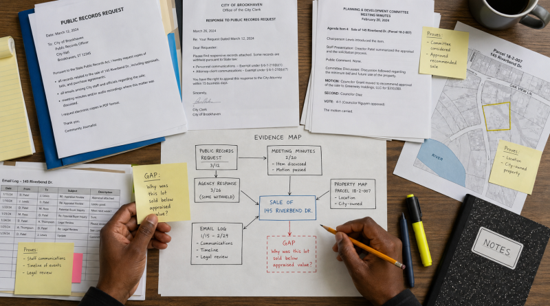 Public records evidence map shows what documents prove and what remains unknown